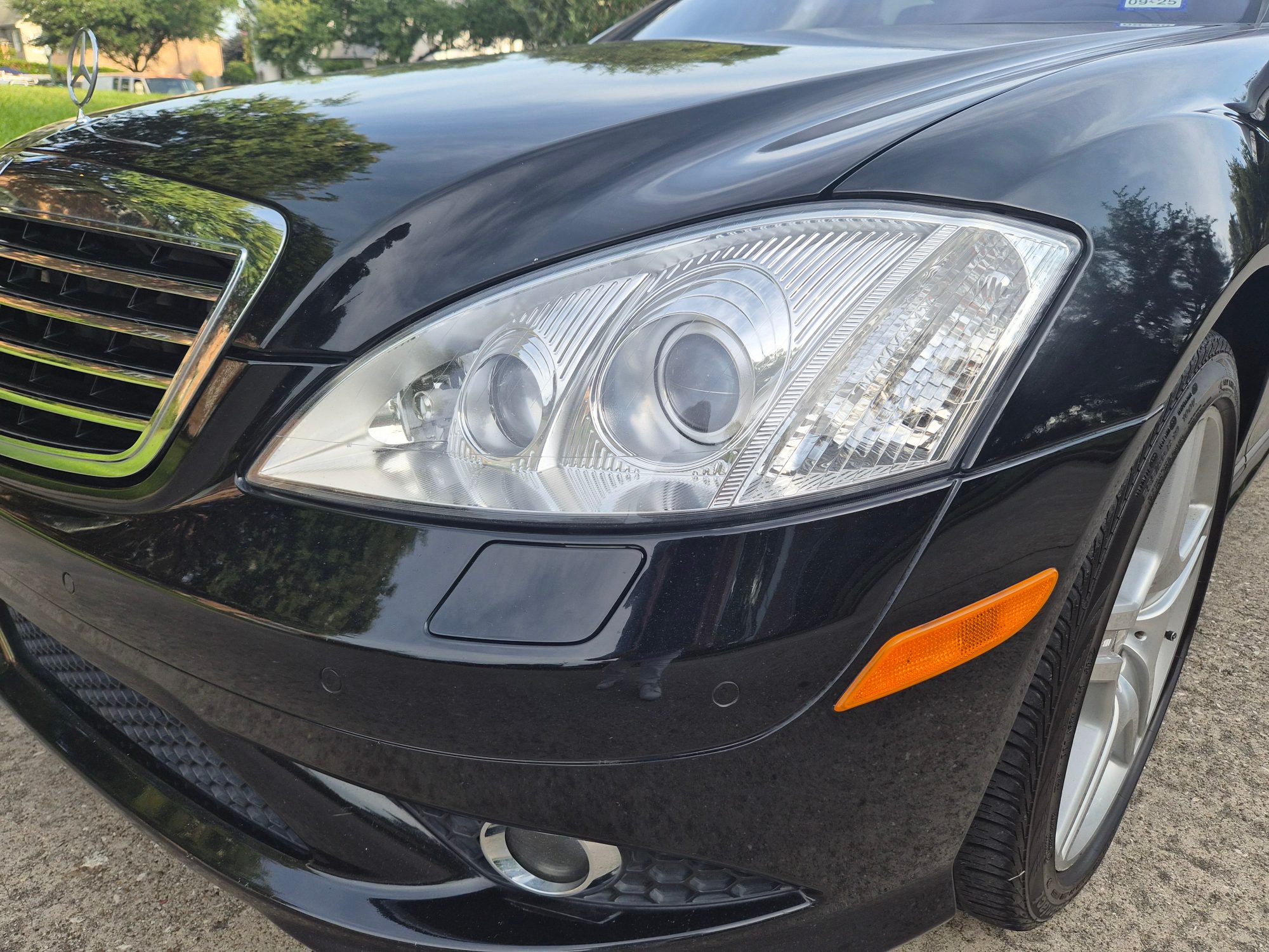 Front driver side headlight and bumper detail